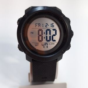 Skmei 1426 Men's Black Water Resistant Digital Watch, New Battery